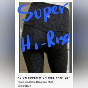 🍋 LULULEMON 🍋 Align 28"  Camo Cheetah Size 2